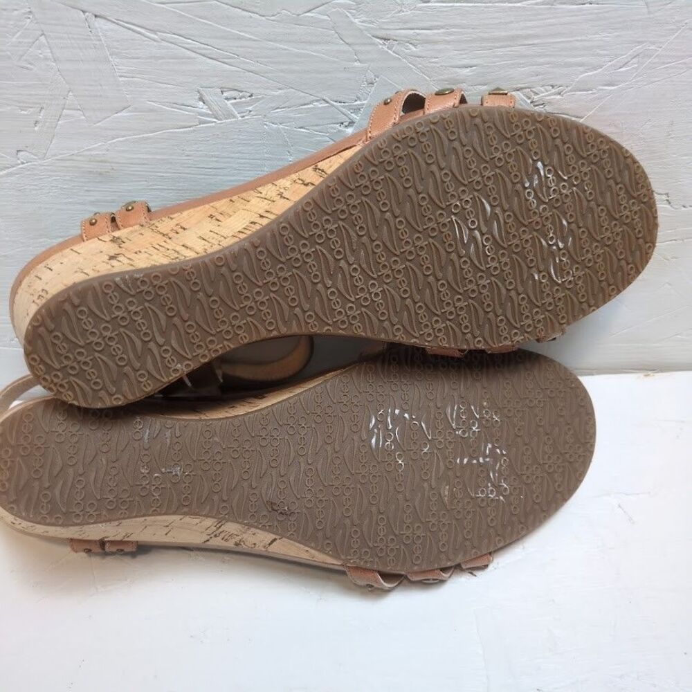 Abeo LENA Biosystem Sandals Womens 10 Brown Leather Strap Strappy Hook Loop - Picture 8 of 8